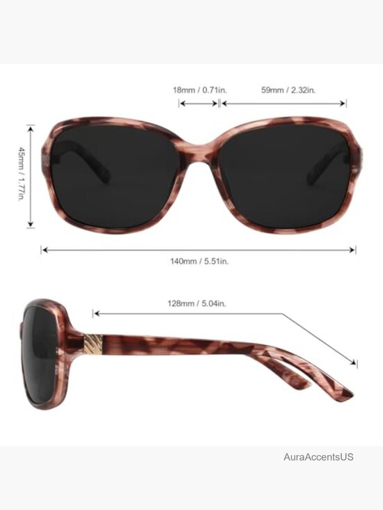 Wraparound Polarized Sunglasses for Women UV400 Protection Vintage Square Shades main image 4